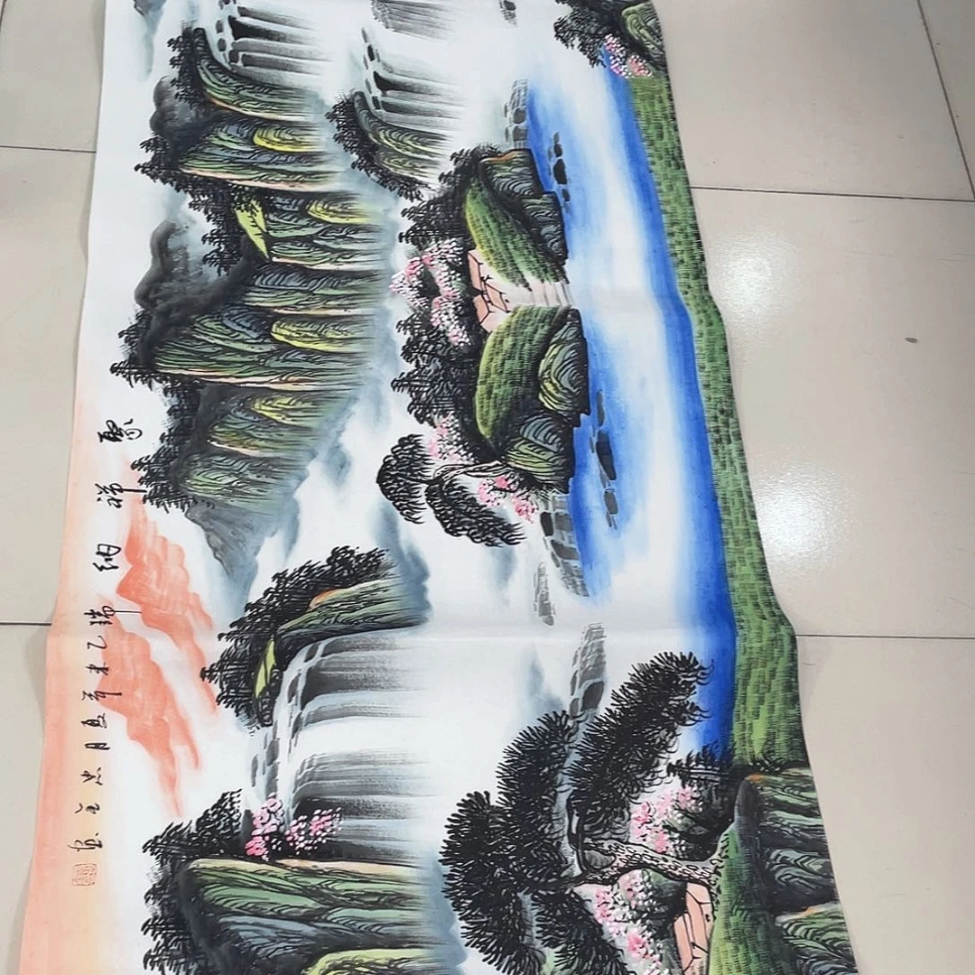 国画纯手绘山水花鸟