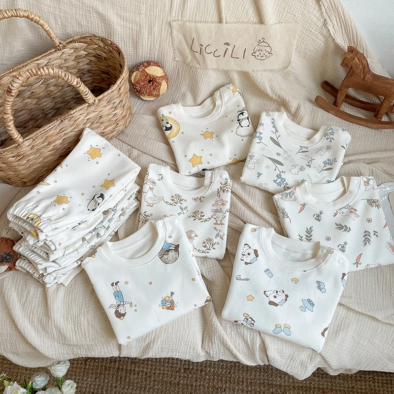 儿童秋衣秋裤套装男童女童秋冬保暖内衣打底家居服舒绒棉无骨睡衣