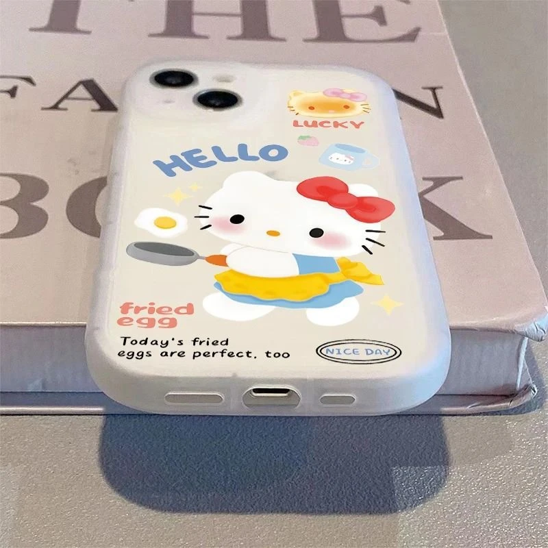 趣味凯蒂猫适用于16PROMAX手机壳iPhone15PLUS创意14可爱13软