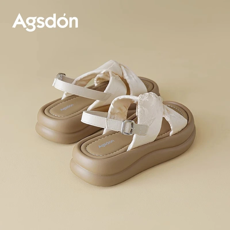 奥古狮登凉鞋女夏季外穿2025新款厚底配裙子不累脚绝美运动凉拖鞋