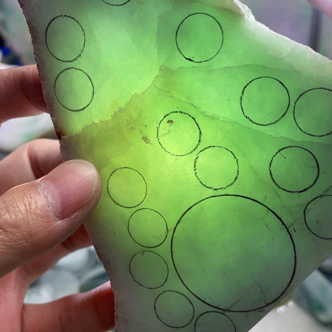 翡翠未镶嵌挂件K缅甸天然翡翠片料