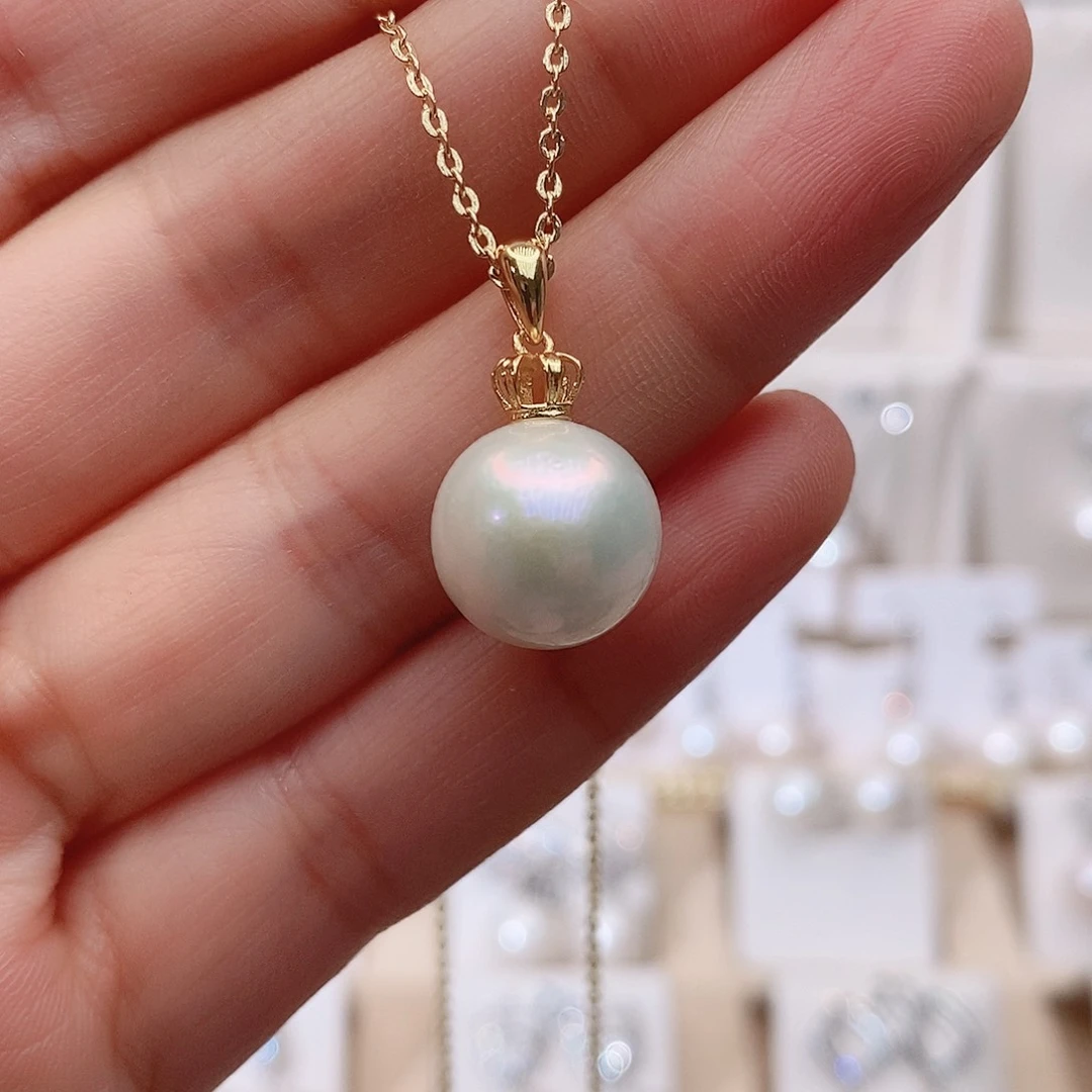 颈饰银S925镶嵌淡水珍珠
