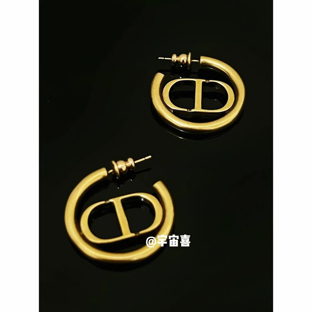 黄铜耳饰 B4-077【黄铜猪鼻子c圈线条耳钉】