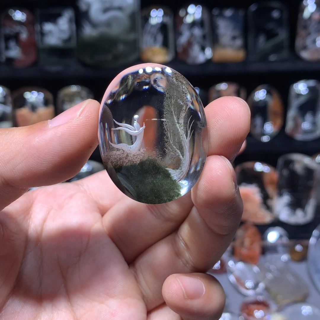 颈饰未镶嵌水晶才*龙天然水晶吊坠