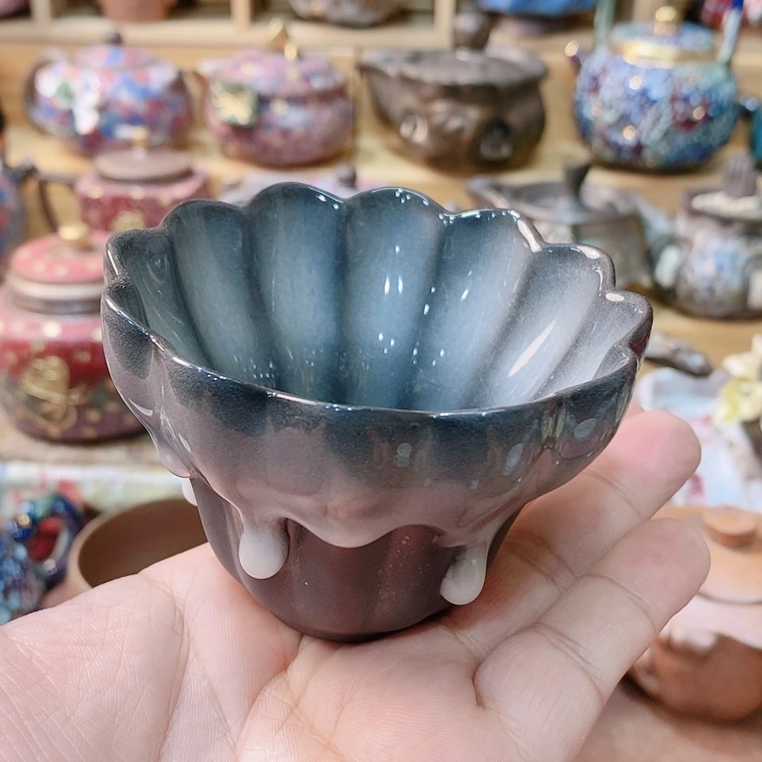 粗陶志野柴烧茶具