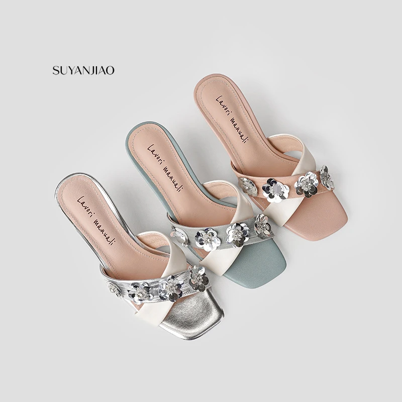 高跟拖鞋女鞋外穿高级感洋气2025新款爆款夏季女士外出漂亮凉拖