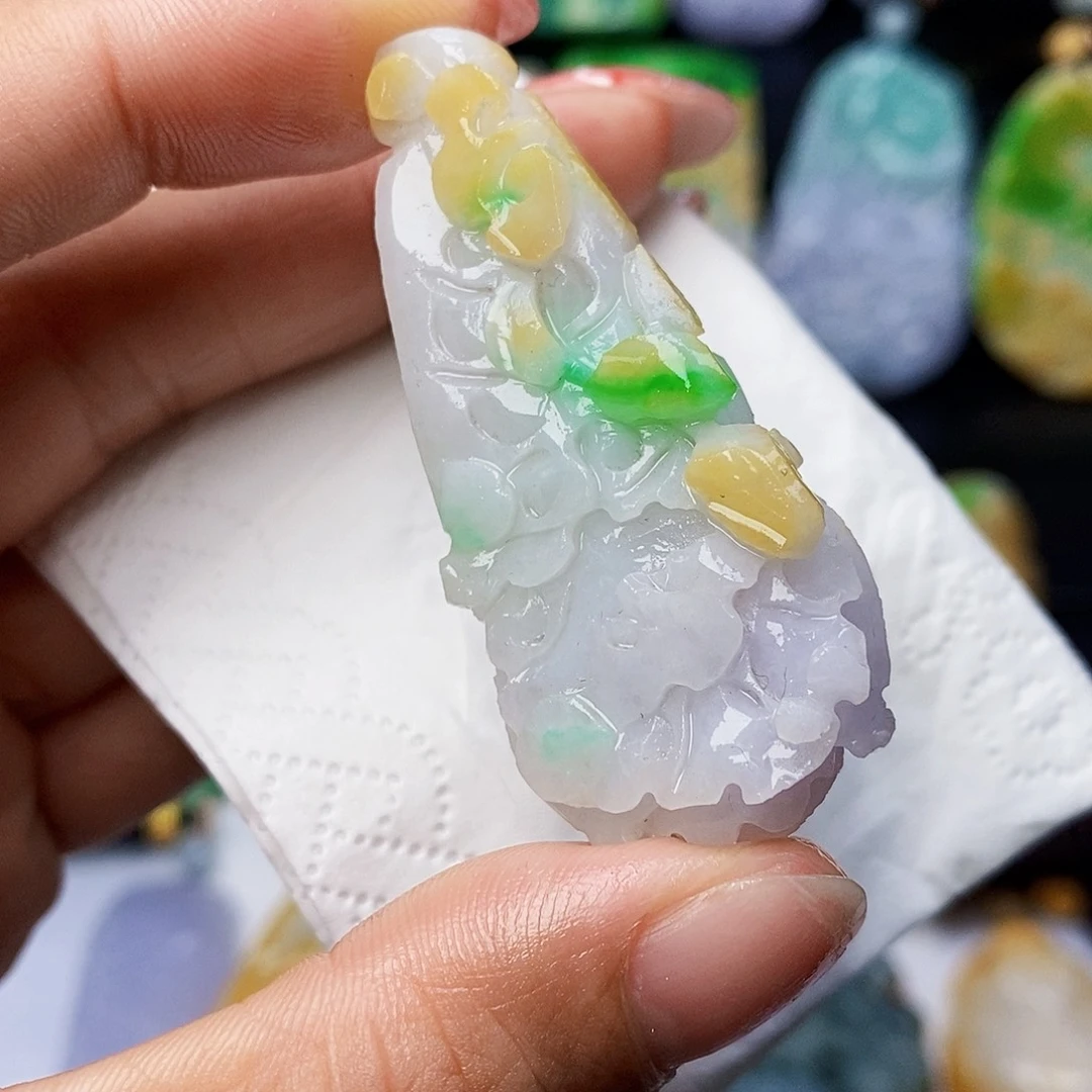 定制翡翠未镶嵌翡翠Ａ货一物一证