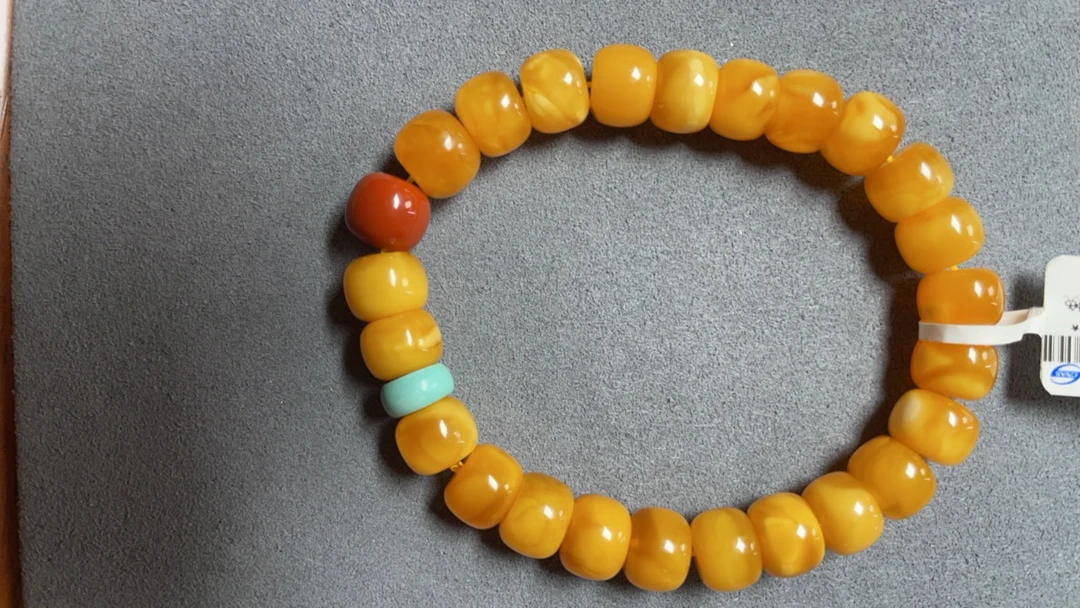 纯天然蜜蜡单圈手链