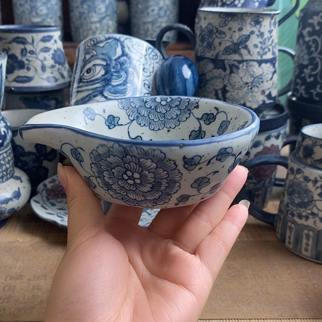 手工手绘青花高温陶瓷