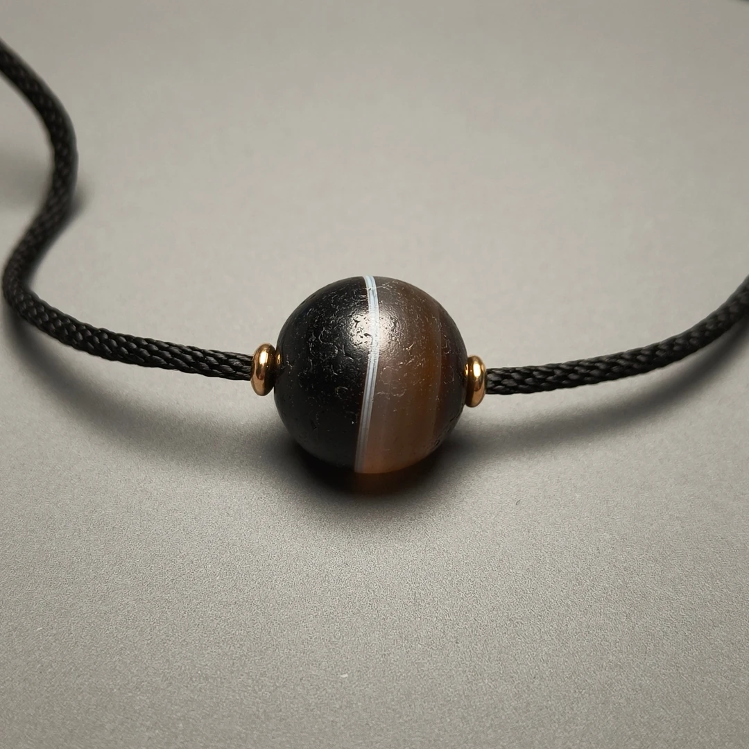 清代缠丝玛瑙勒子/DZ005043/古玩/收藏/德州文物