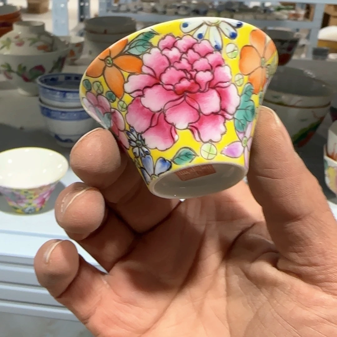 瓷片摆件手绘瓷器全部处理