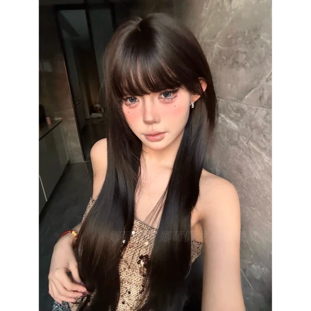 娜莓【高层次进口混丝系列·日漫小魔女】自然萝莉长发女生基础A假发