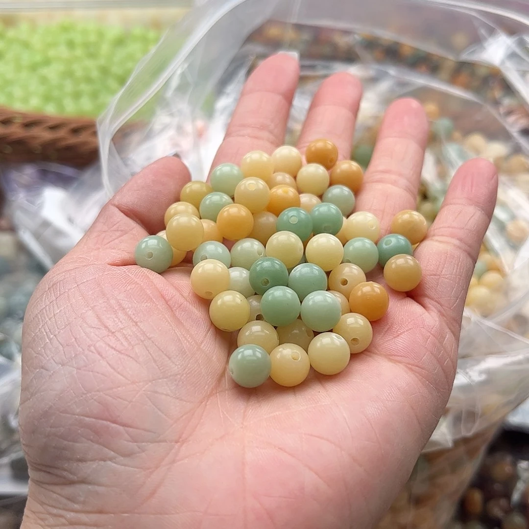 白玉菩提吊坠q/8mm/110颗