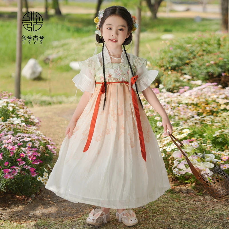 【安栀】今兮古兮儿童夏季公主古风小女孩仙气齐胸襦裙