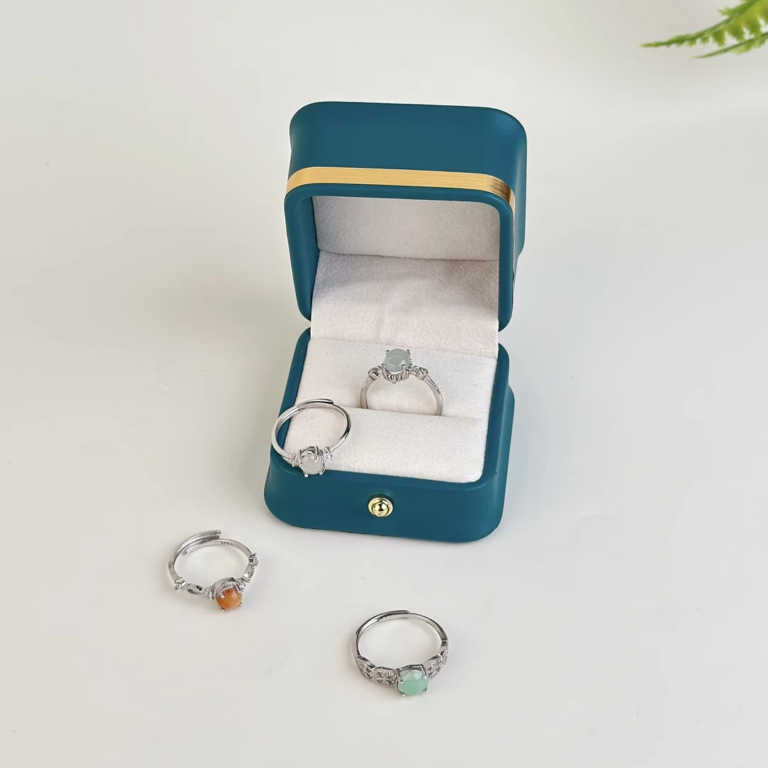 天然A货翡翠戒指银镶开口多样性发一