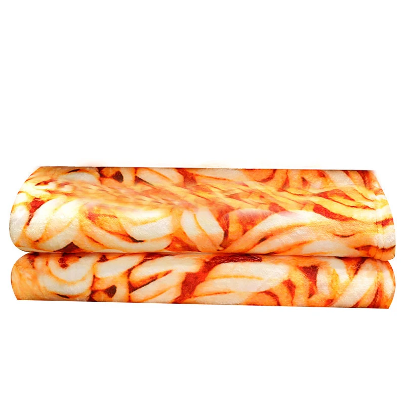 方便面毯子水晶超柔布料短毛绒