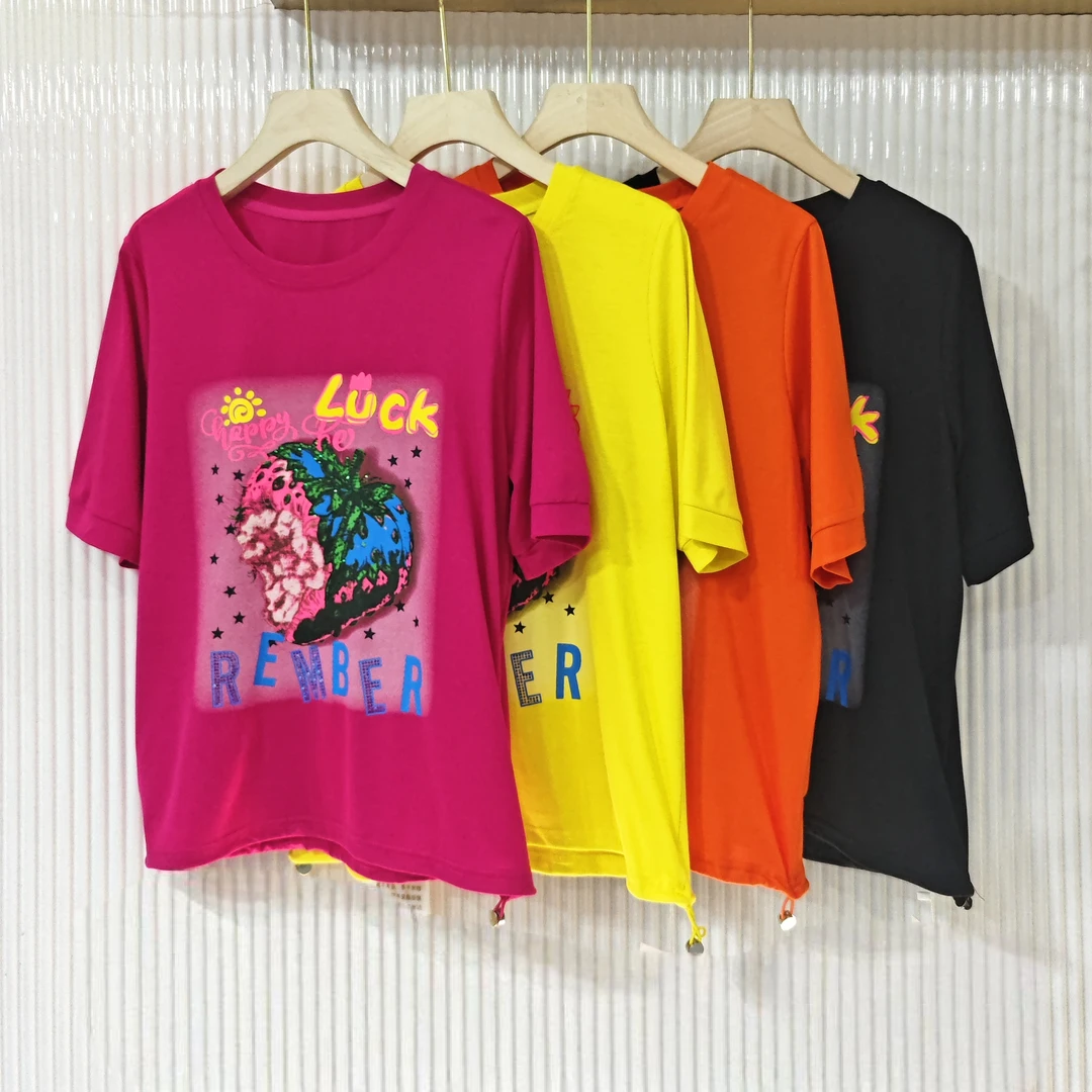 【婉婷服饰】818圆领短袖T恤夏季潮牌时尚百搭休闲女装宽松