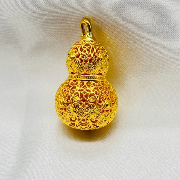 足金饰品/镂空花丝大葫芦/2.32/1B5D1940/h