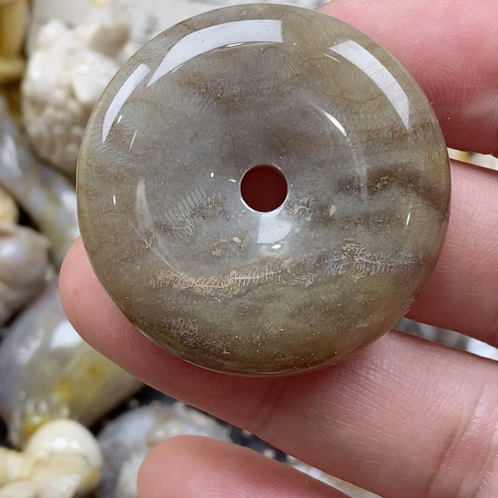 颈饰未镶嵌硅化珊瑚（珊瑚玉）