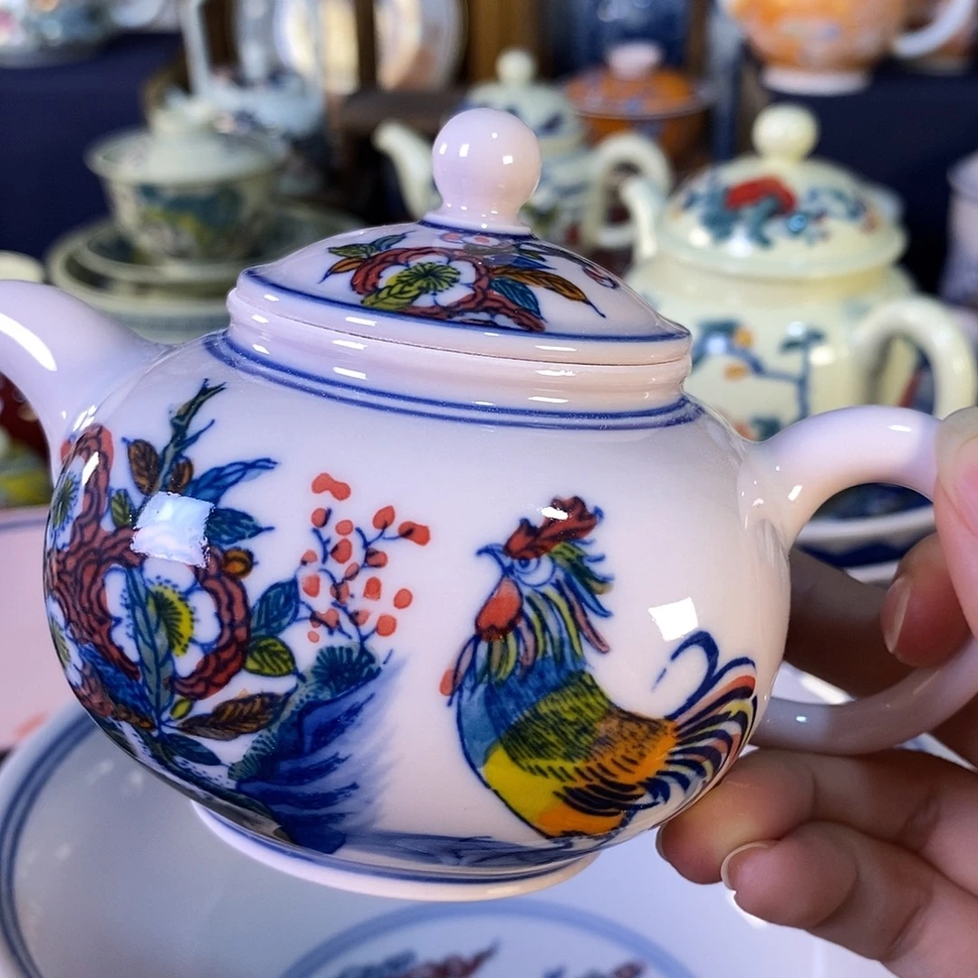 瓷片景德镇陶瓷茶壶1个