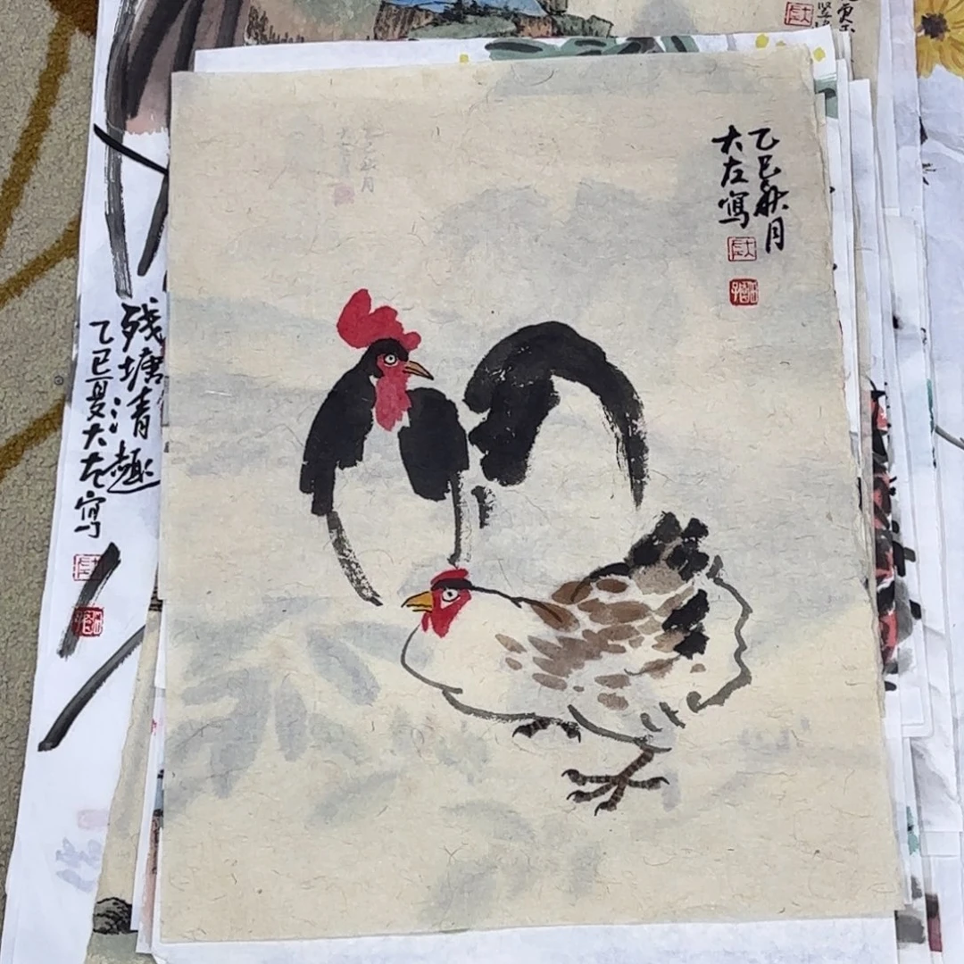国画大左老师作品刘
