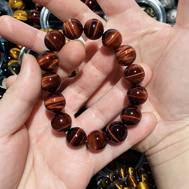 飞***翔木变石（虎睛石）未镶嵌手串