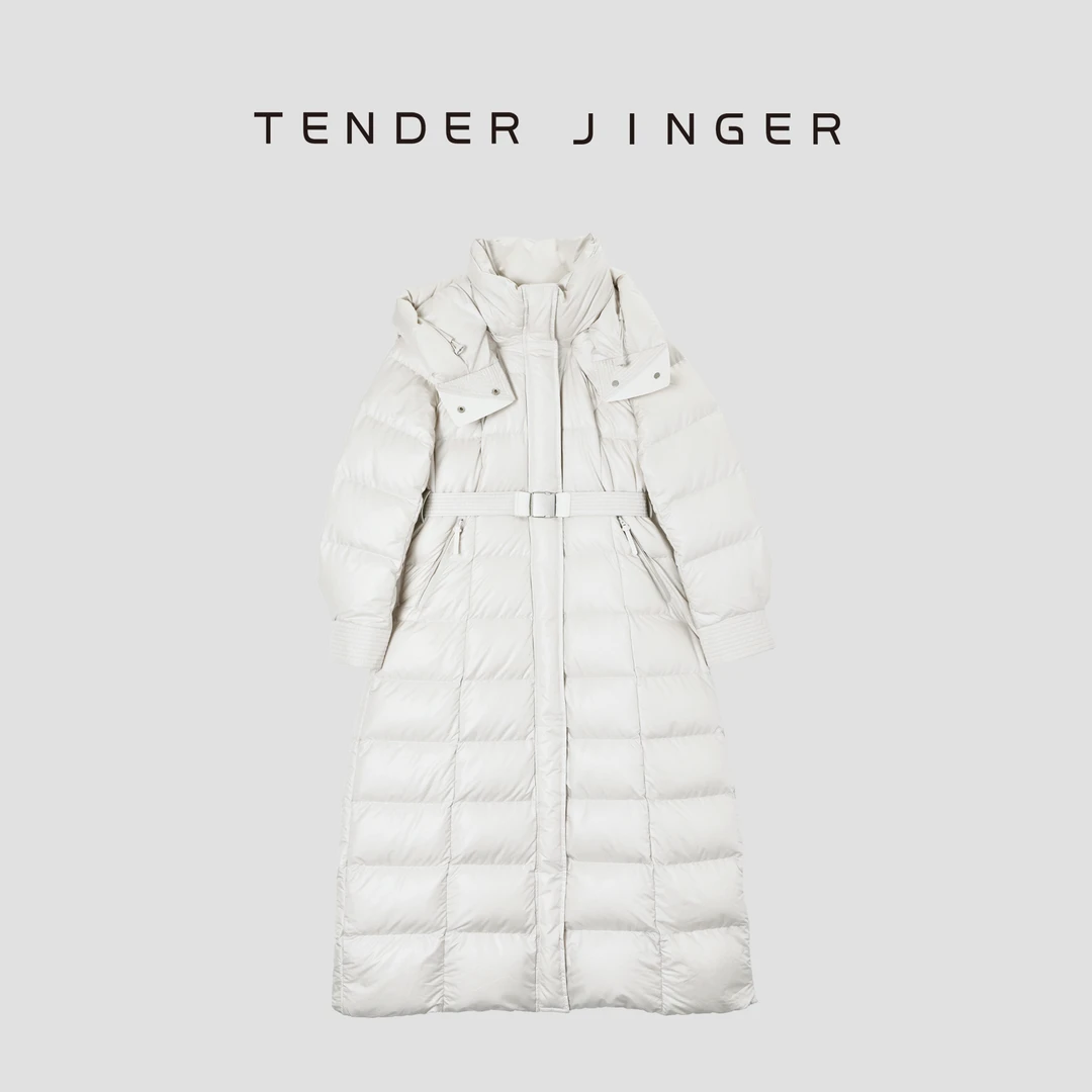 Tender Jinger|线下专供 连帽收腰长款鹅绒T54XSX50120