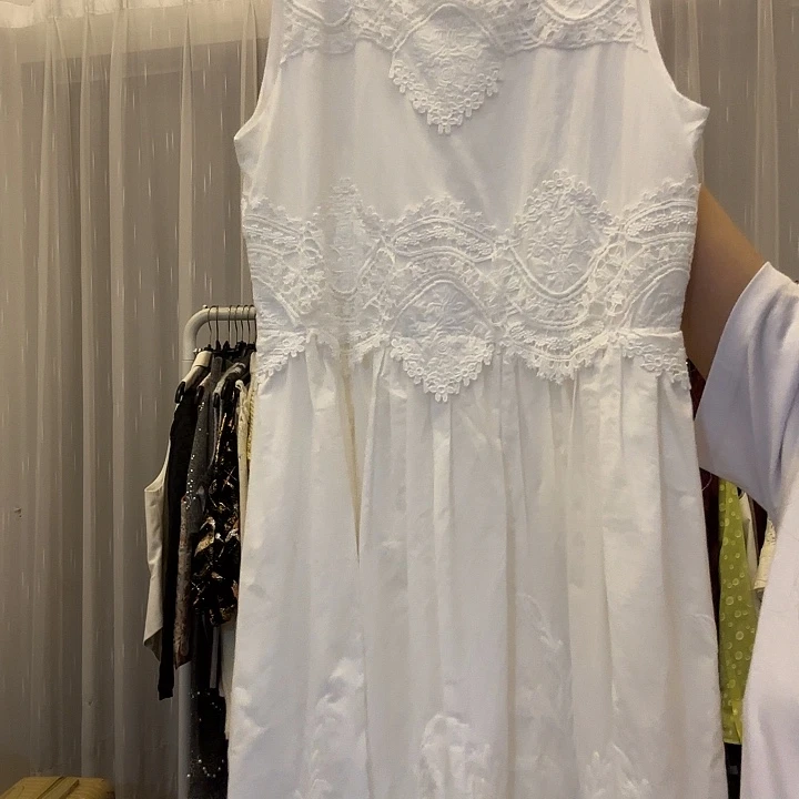 棉M  white dress