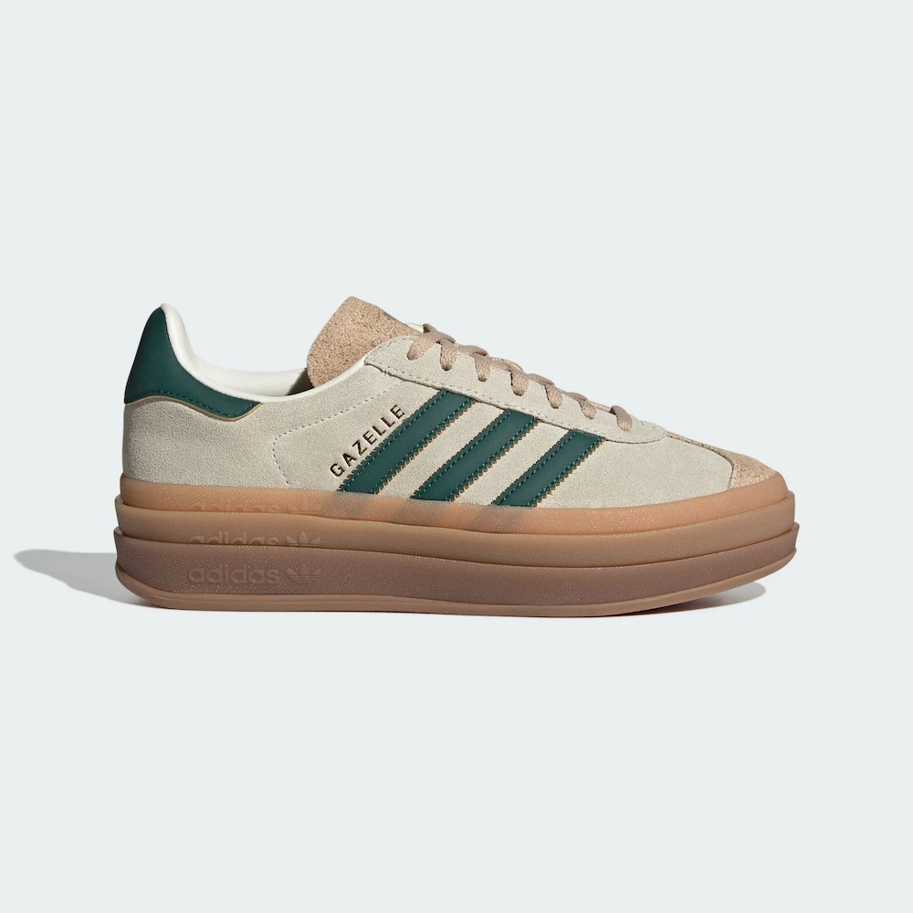adidas三叶草GAZELLE女子厚底休闲松糕底低帮板鞋ID7056