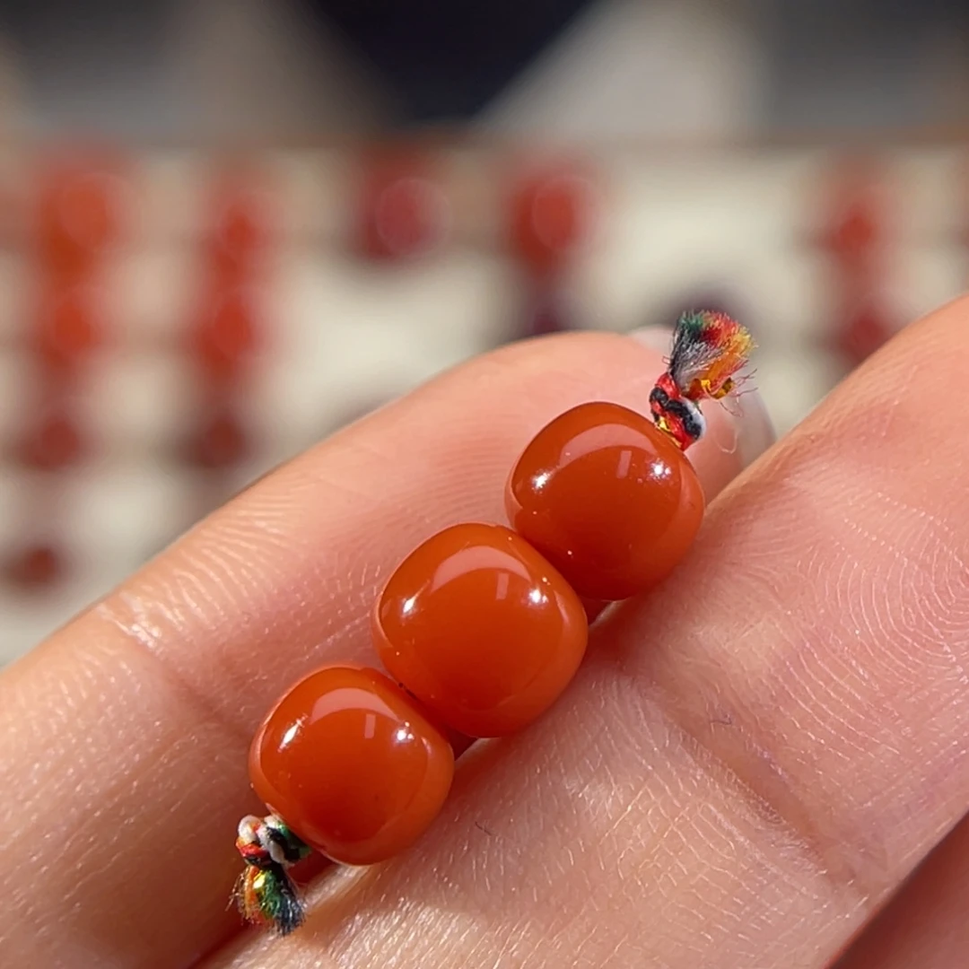 南红玛瑙未镶嵌老型套装 顶7腰6.5mm