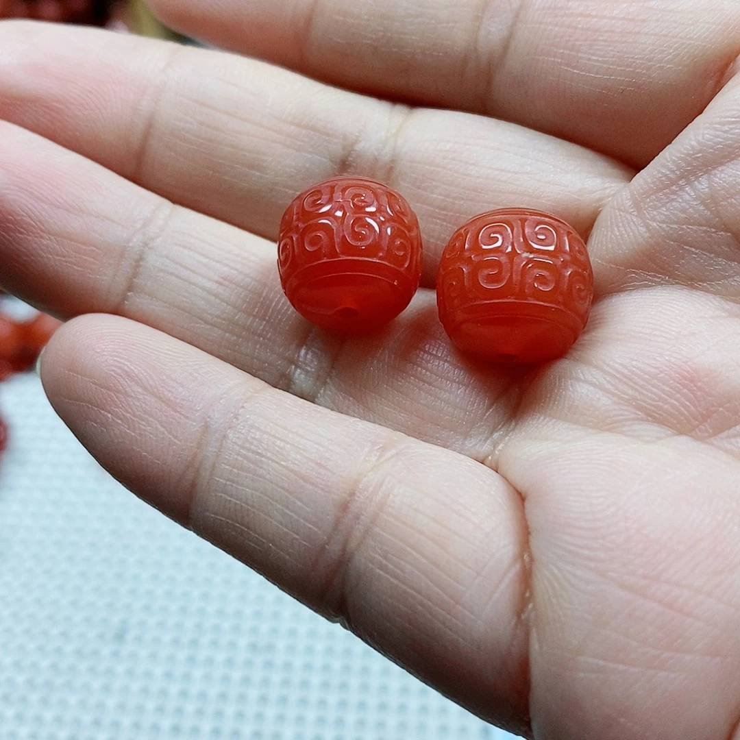 南红玛瑙未镶嵌单珠卡13