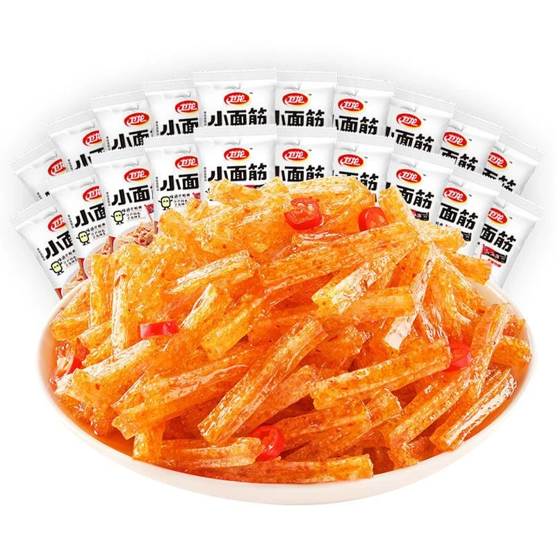 卫龙小面筋独立包装辣条亲嘴烧麻辣香辣休闲网红零食批发包