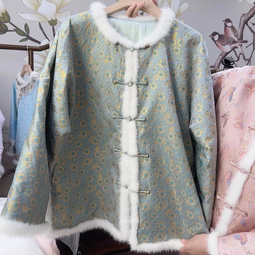 刺绣10号宋锦棉衣外套