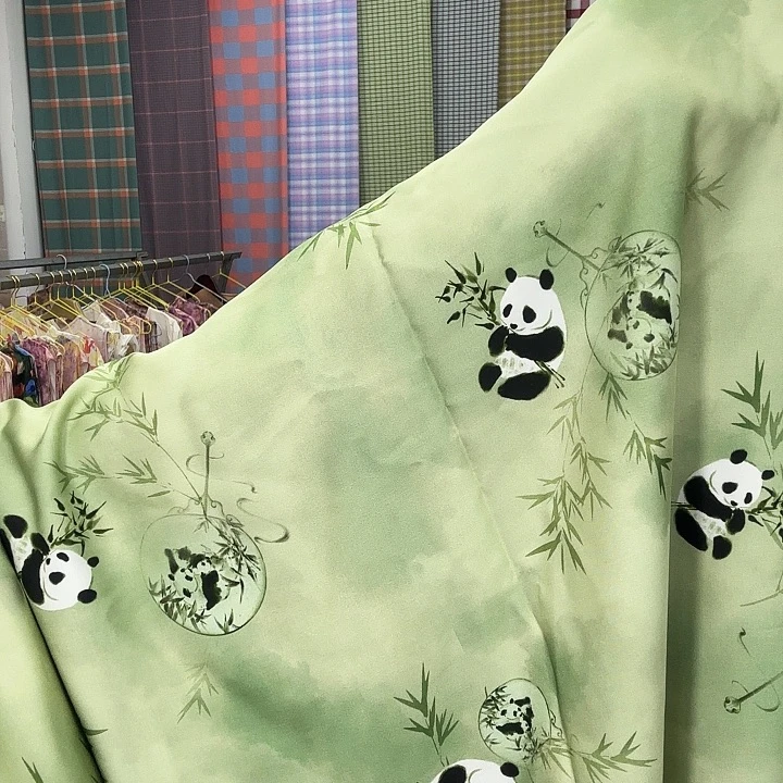 棉莫代尔纤维醋酸熊猫2米×1.5米布头