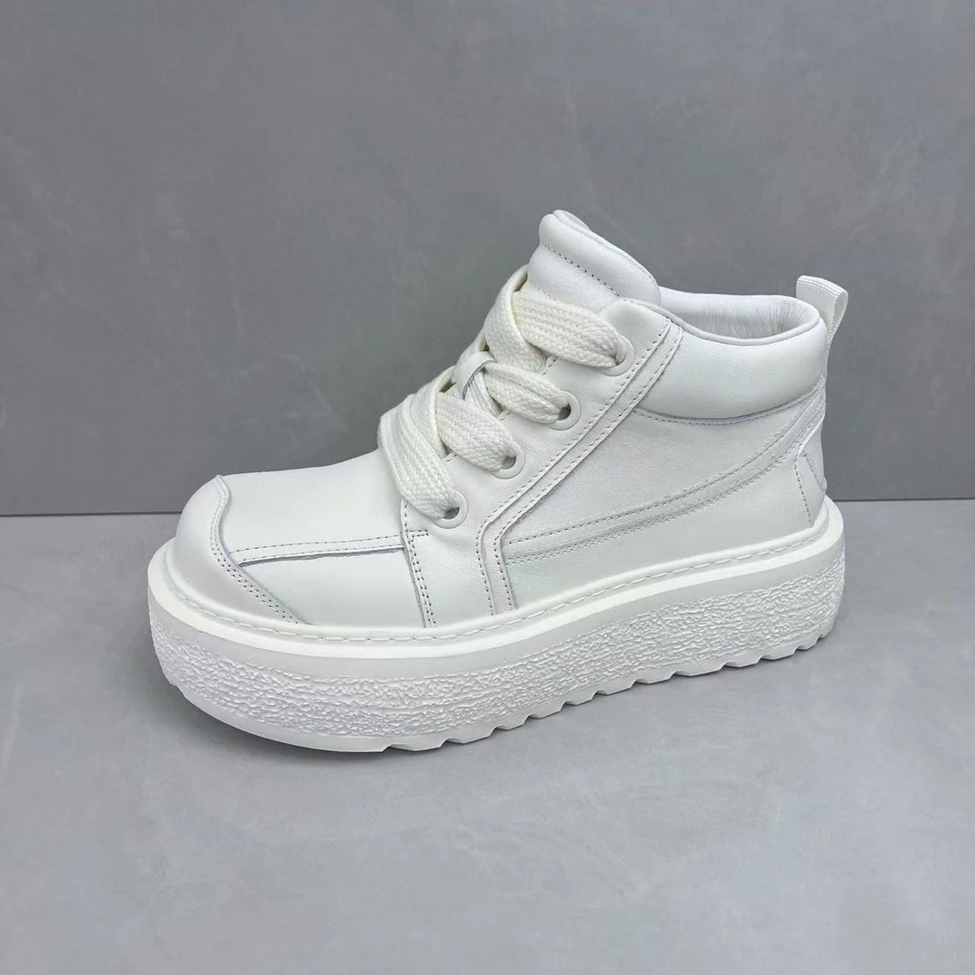 男鞋2025秋冬新款头层牛皮马丁靴厚底真皮户外工装靴时尚百搭靴子