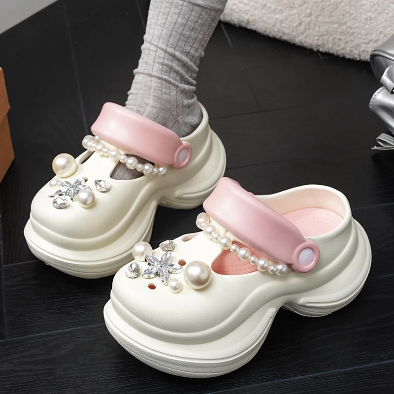 【皇家优选】超轻增高8厘米显瘦显腿长百搭软底防滑舒适休闲洞洞鞋