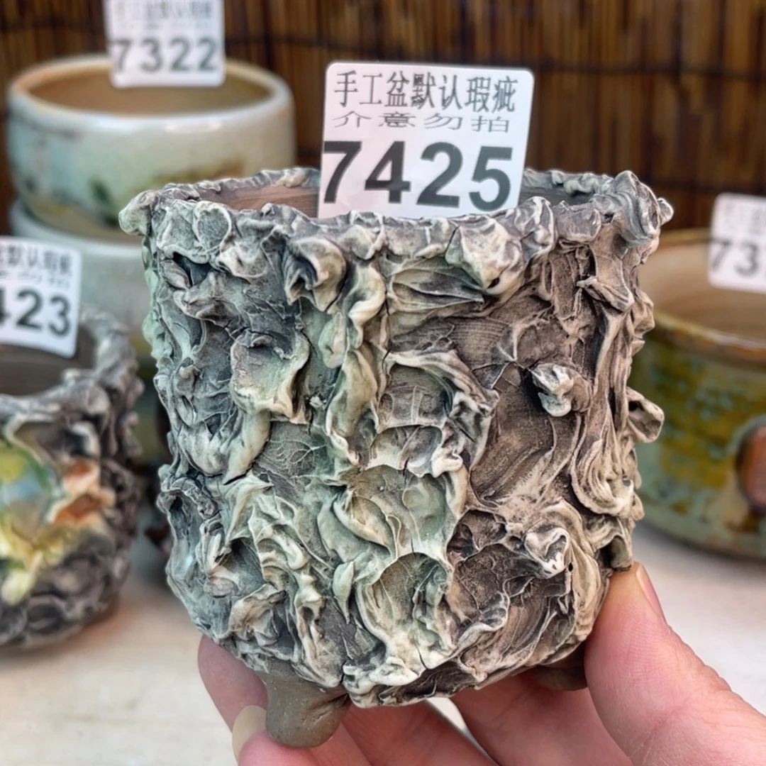 手工花盆默认瑕疵完美者勿拍