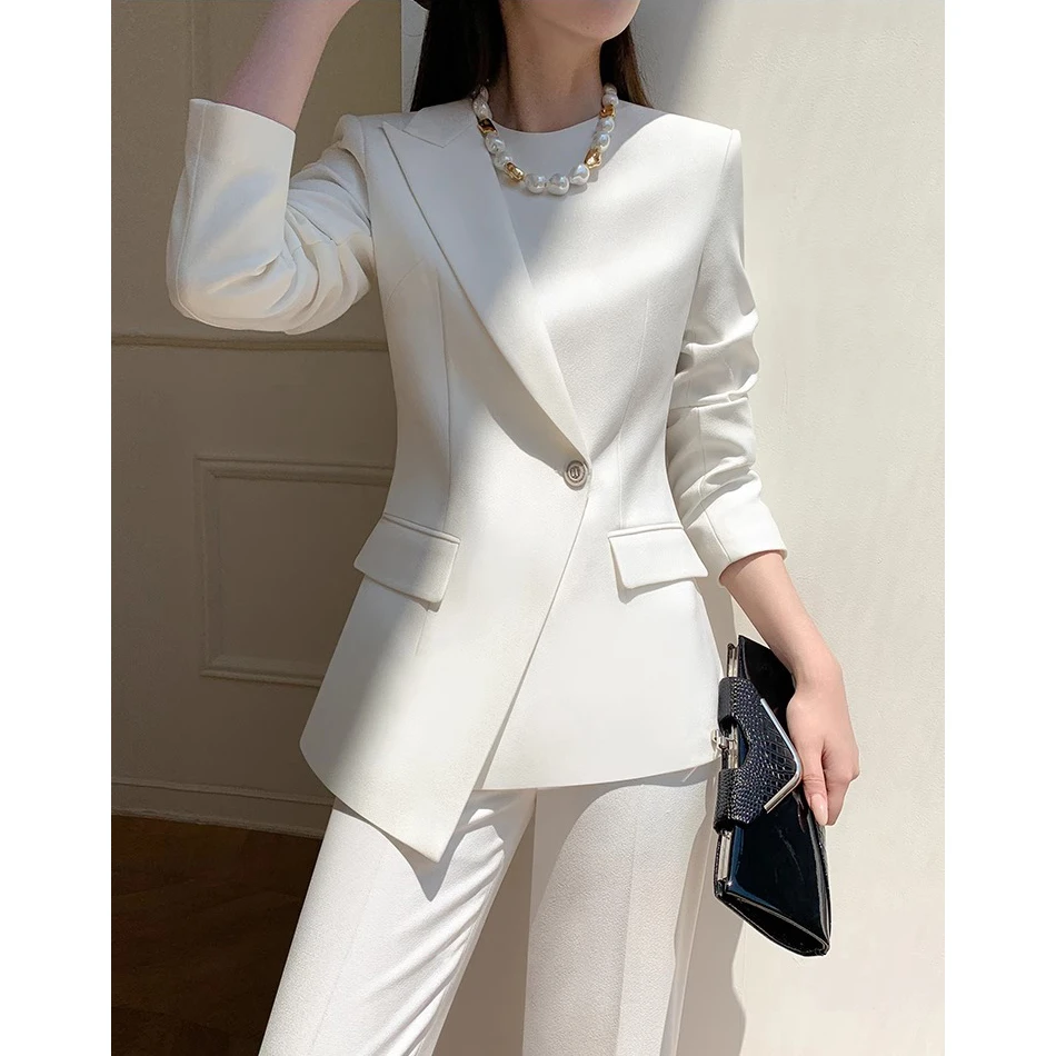 高级感2025春秋小众美业工装时尚通勤职业正装气质总裁西装套装女