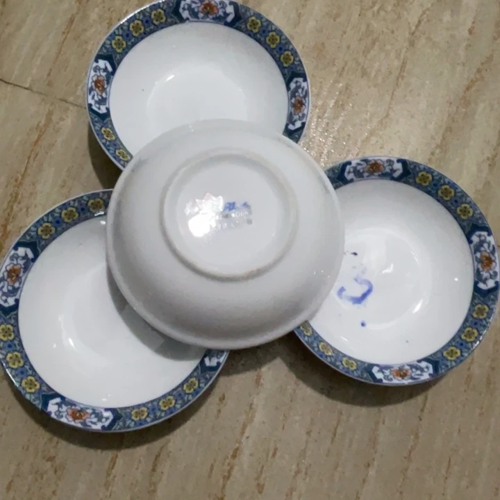 瓷片陶瓷陶瓷10厘米4个红叶