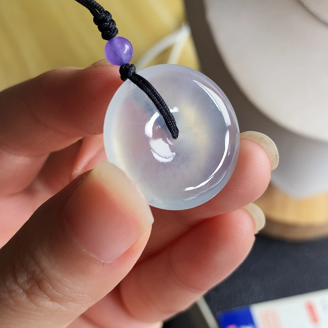 吊坠(不含链)未镶嵌翡翠正冰平安扣