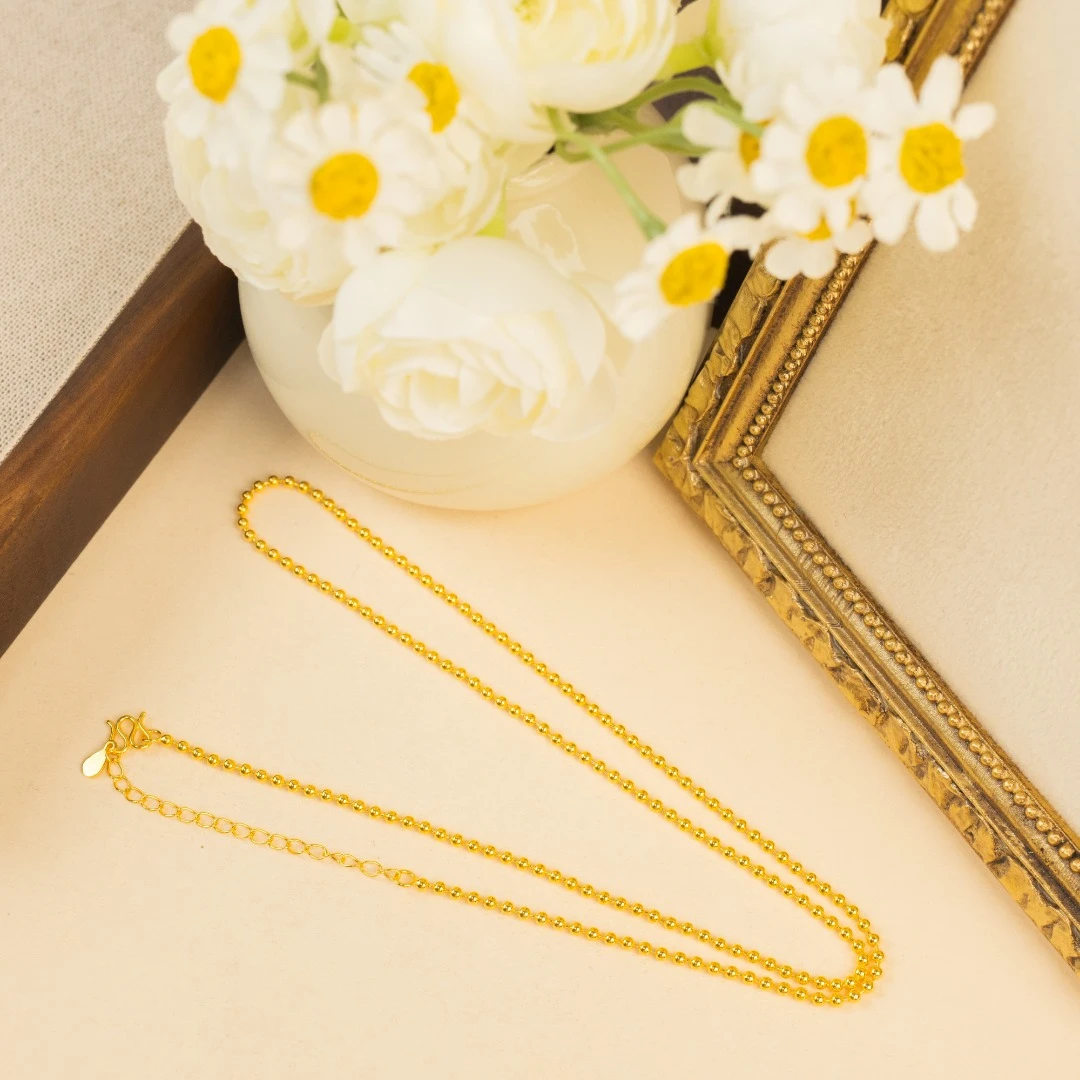 链子足银 小光珠项链