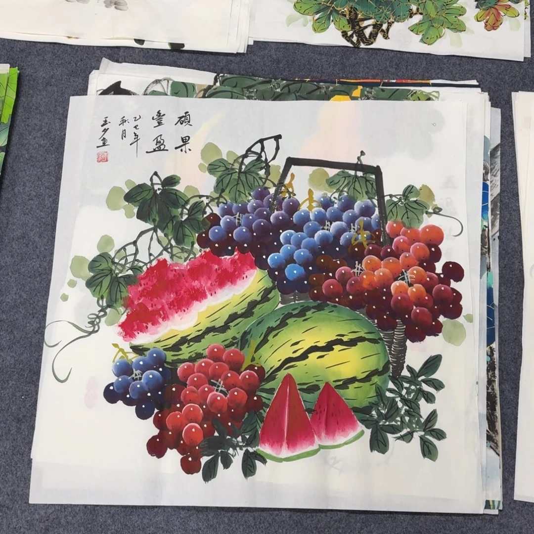 国画68×68手绘画画