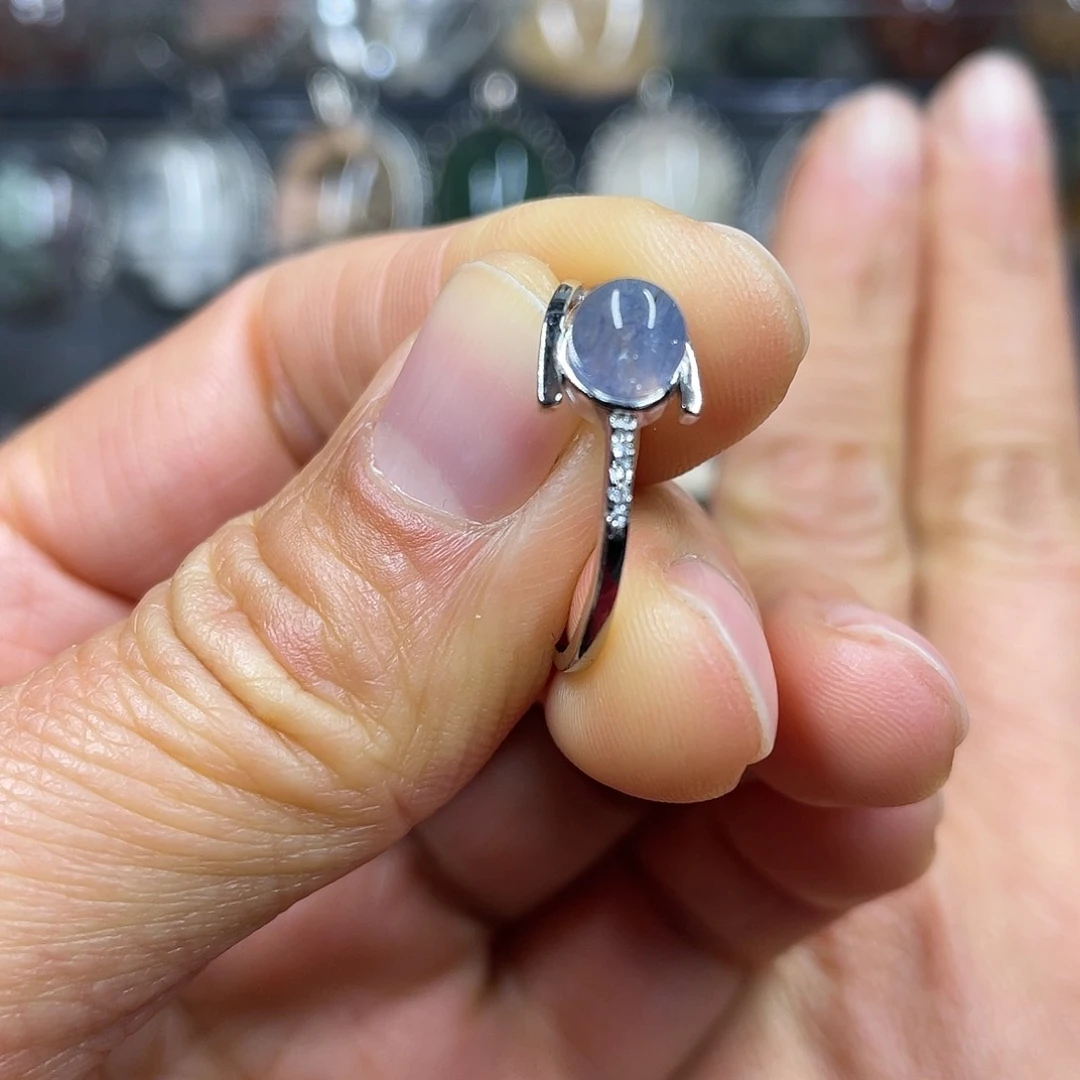 【闪购商品】水晶珠宝半成品银S925镶嵌戒指