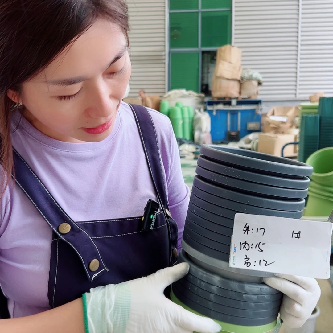 瑕疵球根盆1#灰黑10个无托