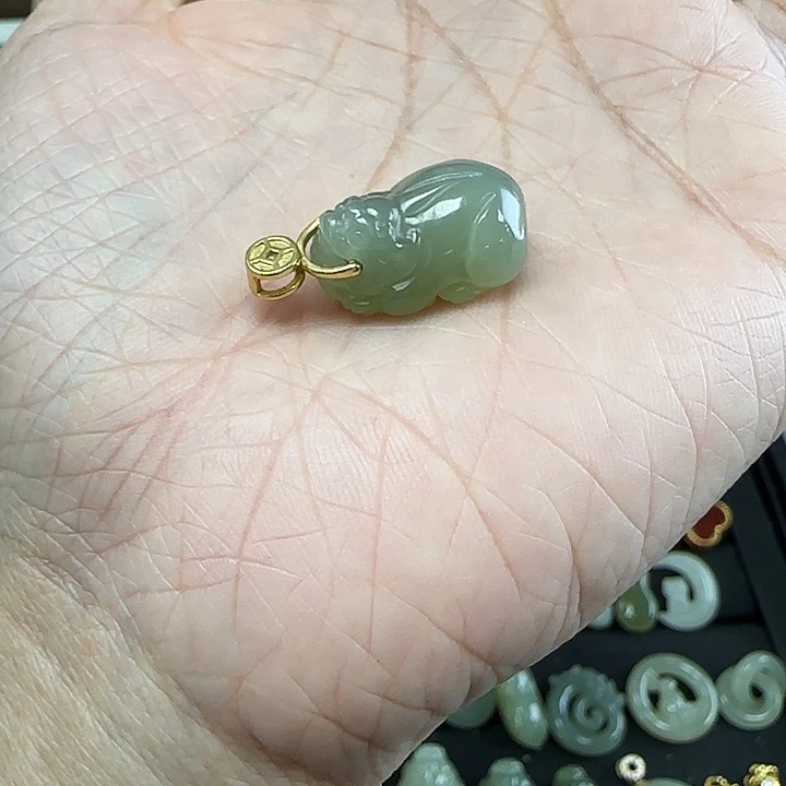 和田玉吊坠(不含链)银S925镶嵌覃**姐