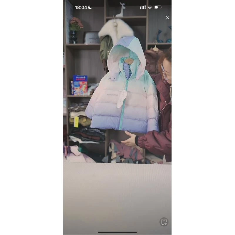 501048《现》韩版儿童女童休闲舒适百搭洋气防寒服加厚外套