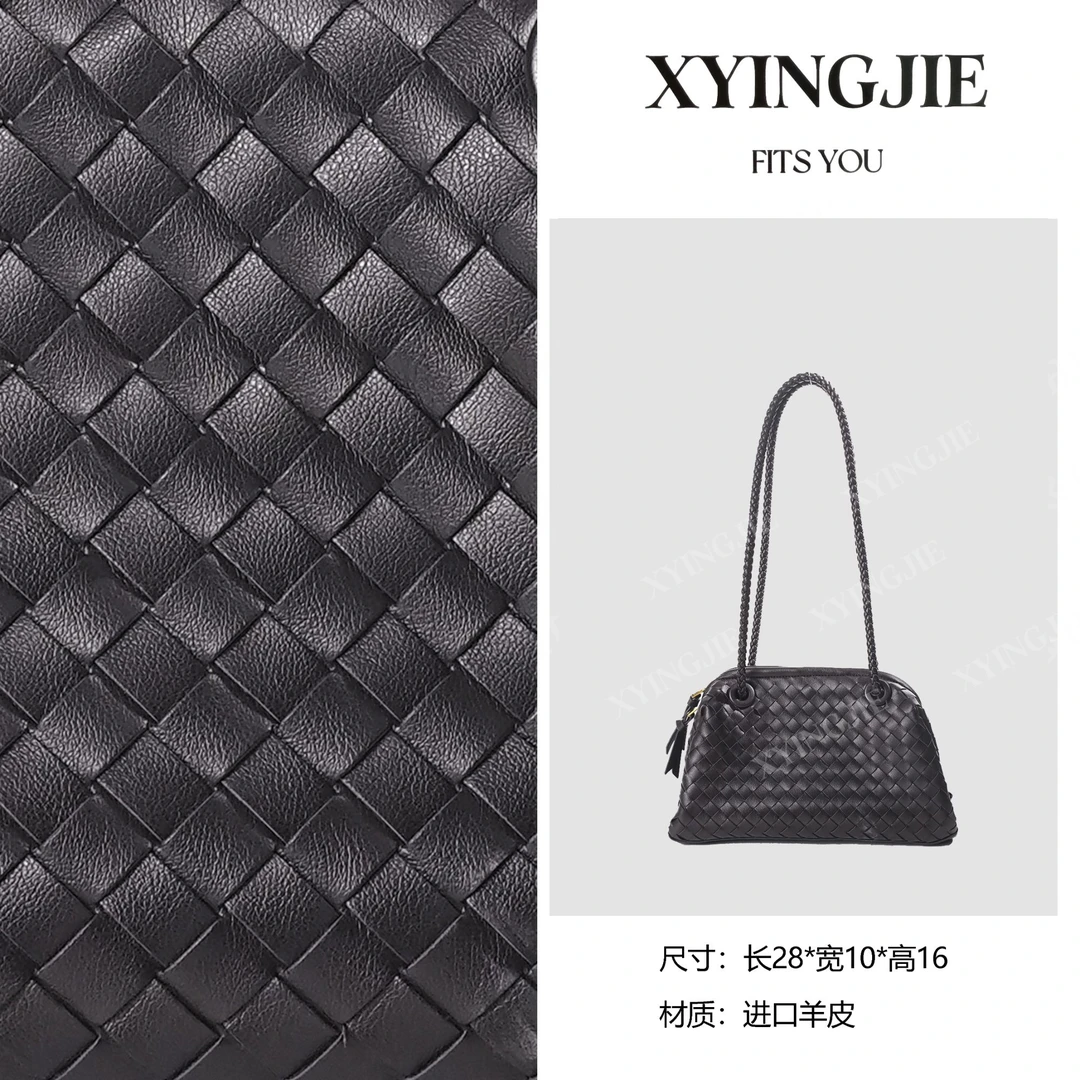 XYINGJIE· 原创设计 真皮高定手提单肩包 BV27009-巧克力棕