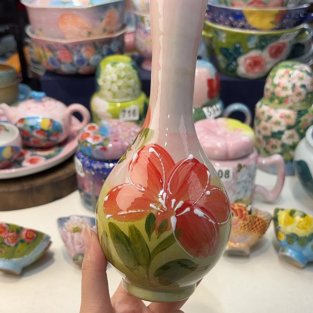 瓷片景德镇手绘高温釉下彩陶瓷茶具