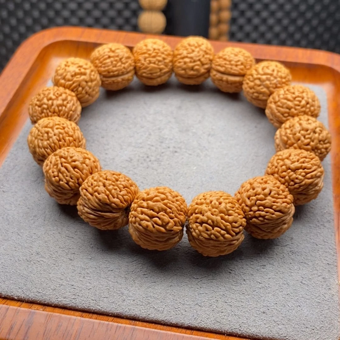 文玩核桃手串龙鳞凤尾17+