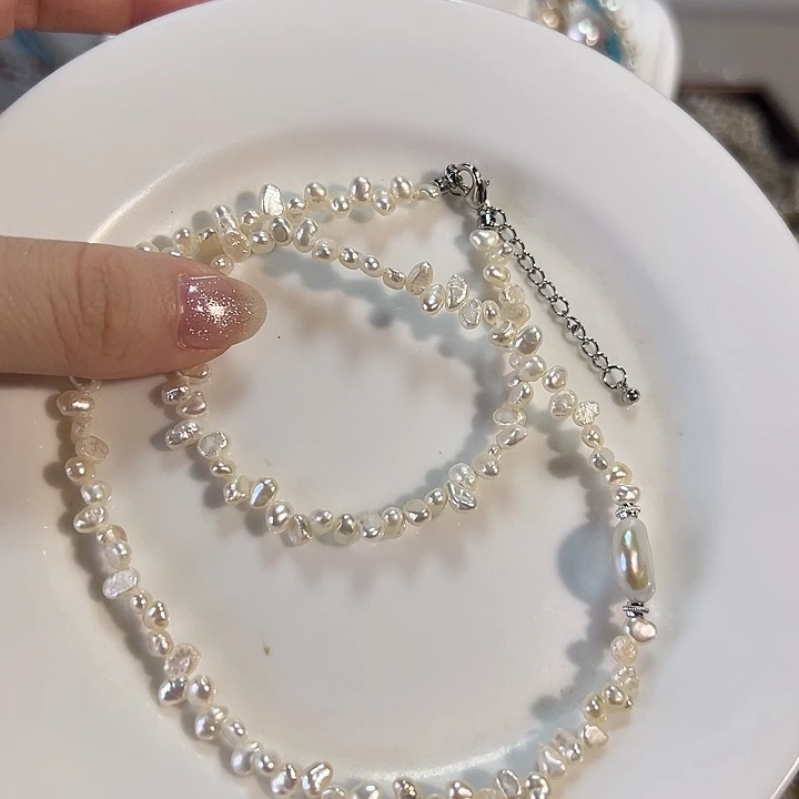 马****银S925镶嵌淡水珍珠设计款天然淡水珍珠